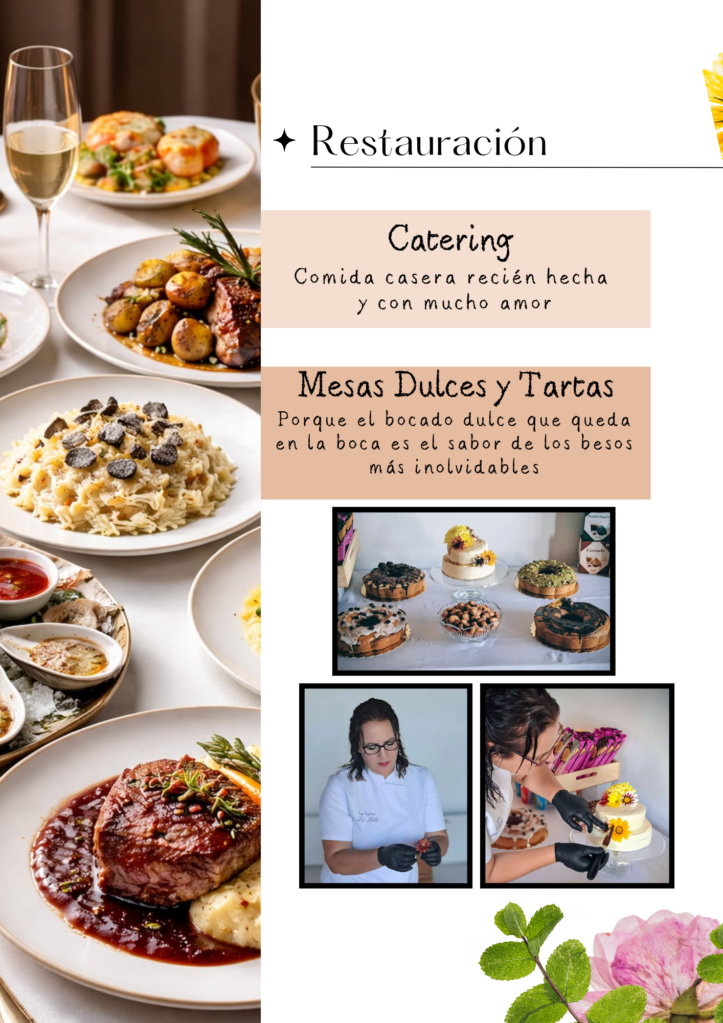 Restauración y mesas dulces